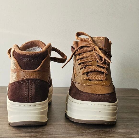 REEBOK Women's Club C Double GEO Mid Shoe Sneaker Size  8 Brown  NWT - Picture 3 of 7